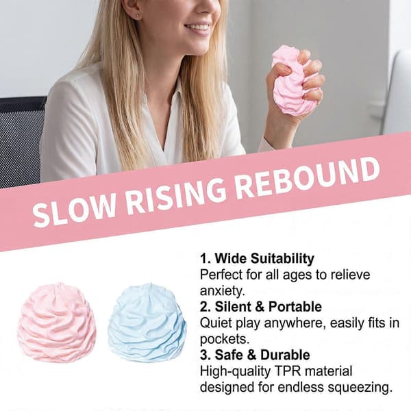 Fløderulle Squishy Legetøj, Squishy Kage Langsomt Stigende Klemmelegetøj, Klæbrige Squishies Lavet til Hånd Silikone Fidget Klemmelegetøj, Stresslindring & Samling pink 2pcs