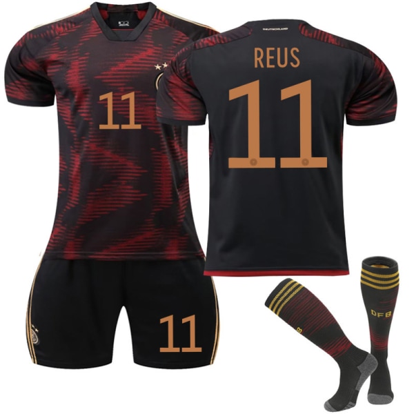 22-23 tysk borta svart guld nr 11 Royce 8 Cross nr 13 Muller fotbollsdräkt NO.11 REUS 16