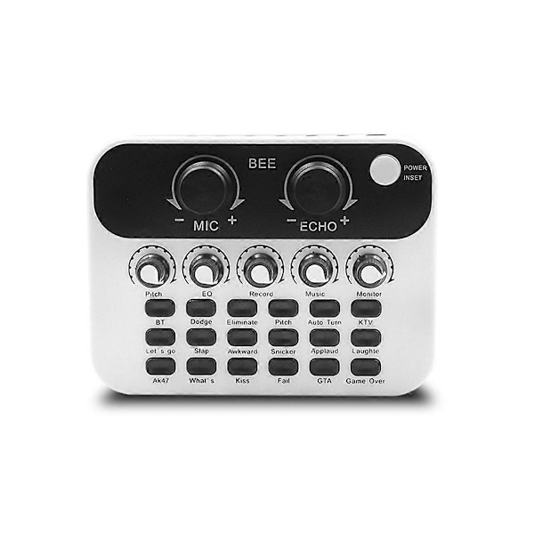 Live Ljudkort Mini Ljudinterface Podcast Mixer Lämplig för PC Dator Telefon Sändningsinspelningseffekter
