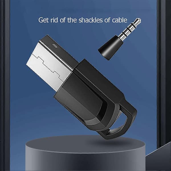 Trådløs spilllyd hodetelefonadapter mottaker for PS5/PS4 spillkonsoll PC headset Bluetooth-kompatibel lydsender
