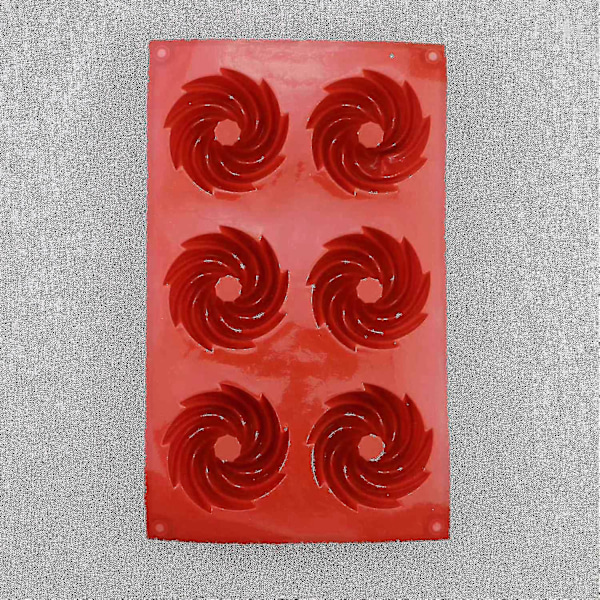 2-pack 6 Håls Munk Swirl Kakform DIY Chokladkaka Bakform