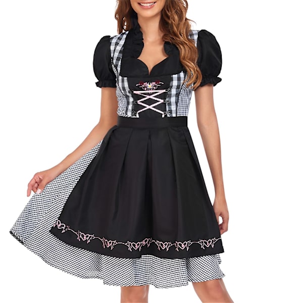 Oktoberfest-mekko naisille Halloween kansallistyylinen mekko Olutpalvelu Juhlatapahtuma Cosplay Vaatteet Juhlamekko XL