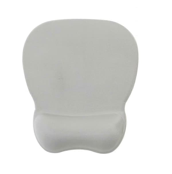 Ergonomisk musematte med gelpute - Grå, sklisikker silikonbase, 2,3 mm