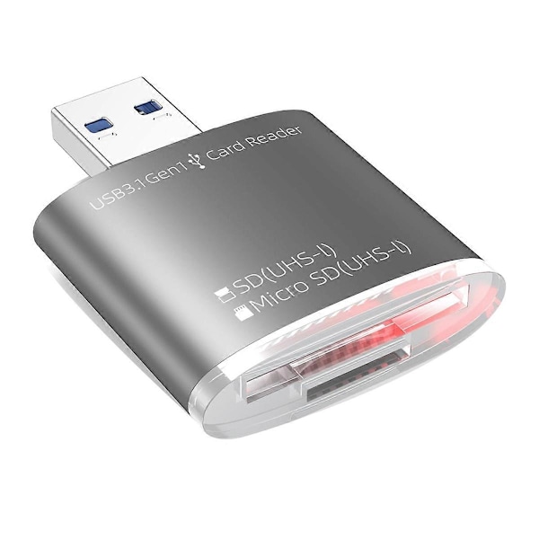 2 i 1 USB og SD-læseradapter, SD TF-kort til USB 3.0-adapter