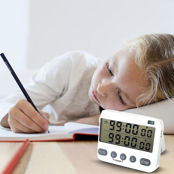 Dobbelt Digital Timer, Køkken Timer Til Madlavning Nedtællingstimere