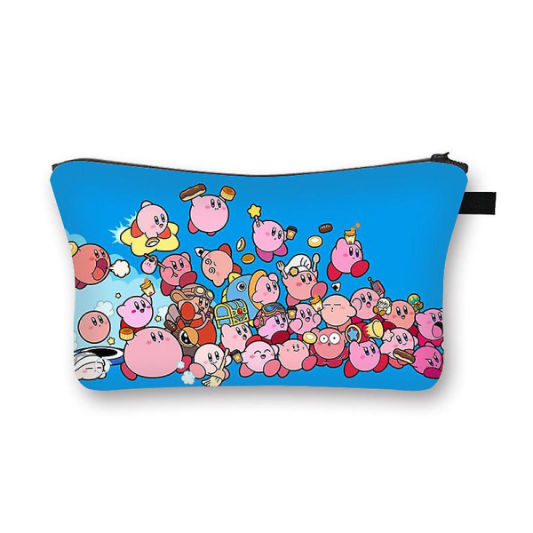 Kirby Cartoon Anime -kosmetiikkalaukku, neliön muotoinen ulkona toimiva monitoiminen matkalaukku Naisten hygieniatuotteet Organizer Tytöille Syntymäpäivälahja Kirby-21