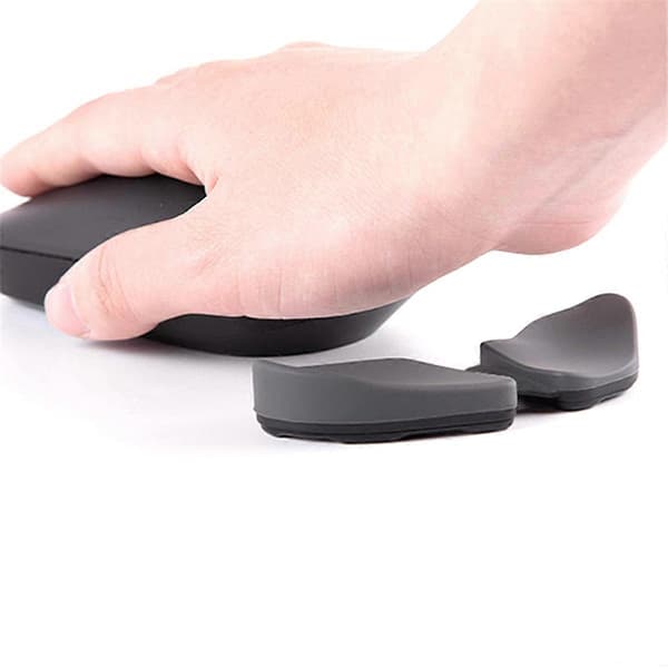 Høyre Hånds Ergonomisk Musematte med Håndleddsstøtte Silikon Gel Sklisikker Grå