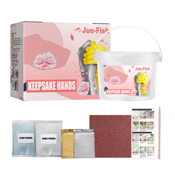3D Håndstøbesæt til Par - DIY Kærlighedsminde til Valentinsdag, Jubilæer 1PCS
