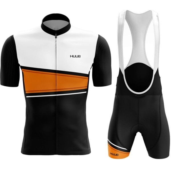 2023 HUUB Cykeltrøje Sæt Mænd Kortærmet Sommer Bjerguniform Ropa Ciclismo Cycling Maillot Cykeltøj Dragt Khaki XS