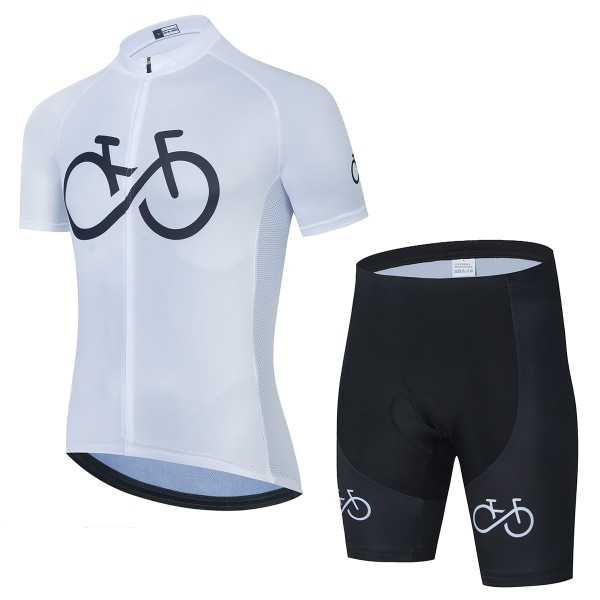 2022 Nytt sykkelsett sykkeluniform sommersykkeltrøyesett landeveissykkeldrakter MTB sykkelklær Pustende sykkelklær Red Asian Size -M