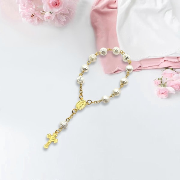 Katolskt Rosenkransarmband Kors Katolska Rosenkransar för Unisex Kristen Bön