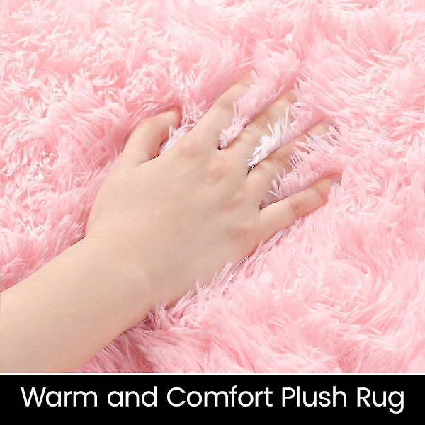 Tflycq Oval Fluffy Matta Mattor, Modern Plysch Shaggy Area Matta För Barn Sovrum Extra bekväm Söt Nursery Matta Sängmatta För Pojkar Flickor Heminredning