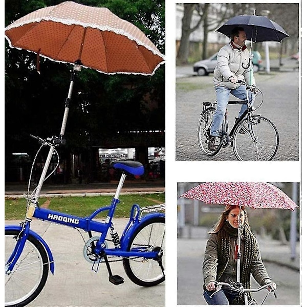 Barnvagn Paraplyhållare, Justerbar Paraplyhållare, Utdragbar Paraplyhållare i Stål, Paraplyhållare i Rostfritt Stål, För Barnvagn, Cykel, Utomhus