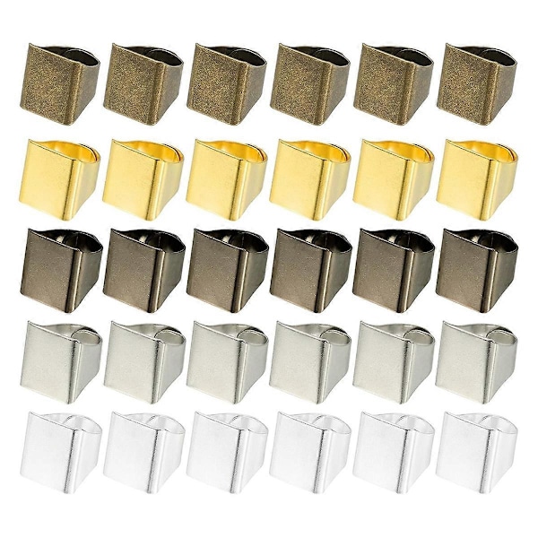 Messinkiset sormusaihiot, 17x19,5mm 30 kpl Säädettävä sormusaihio