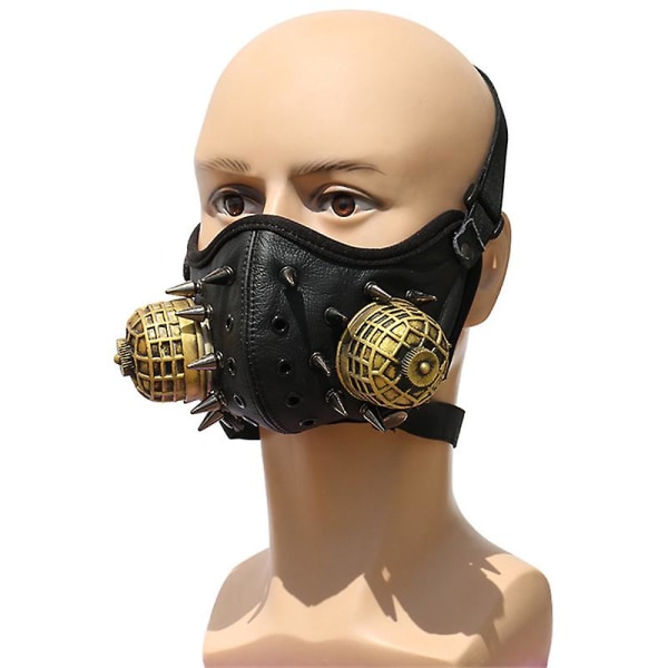 Ny kreativ maske Halloween halvansigt nittet maske Cos sjove festkostumer rekvisitter K2