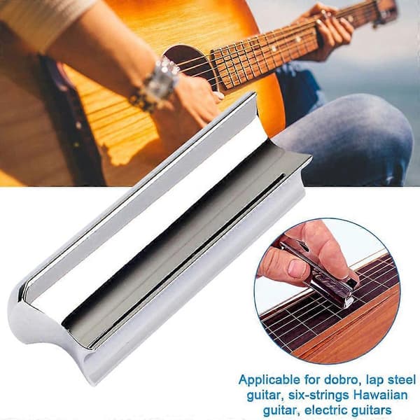Guitar Slider i rustfrit stål, metallisk zinklegering, solid