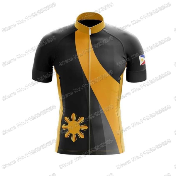 2023 Filippinerne Cykeltrøje Sæt Sommer Pilipinas Cykeltøj Mænd Road Bike Shirt Suit Cykel Bib Shorts MTB Sportswear 20 4XL