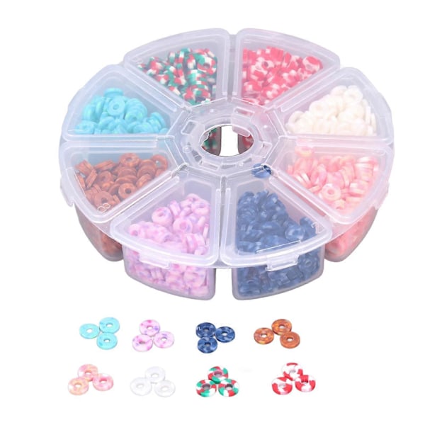 1280 stk. 6 mm flate leireperler - Slitesterke, vanntette for DIY-håndverk, falmer ikke, forbedrer kreativiteten