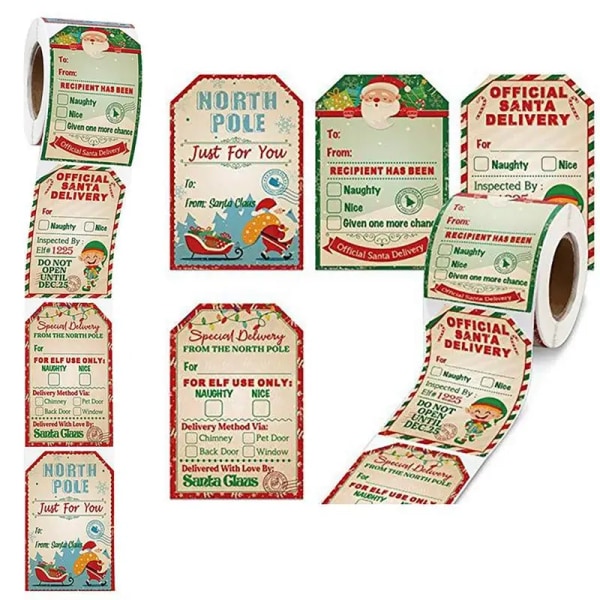 200 stk/rulle Søde julegavemærker Stickers Gavelabel Stickers Kraftpapir Gavelabel Stickers Julelabels DIY Crafts
