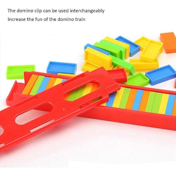 Domino Clips, Domino Tog Udvidelsestilbehør, Ubegrænset Sjov, Egnet til de fleste Domino Tog, Automatisk Kort Slot 26x5cm (1 stk)
