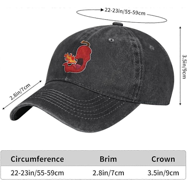 Breathing Fire Hot Unisex Cowboyhatt Baseball Caps Justerbar Sports Golf Denim Casquette Caps Stil 1348