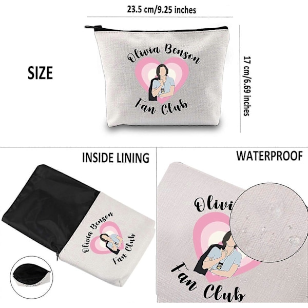 Law TV Show Inspirert Gave Olivia Benson Fan Club Sminkepung Olivia Benson Kosmetikkveske Detektiv Elsker Gave 90-talls Fan Gave (Olivia Benson)
