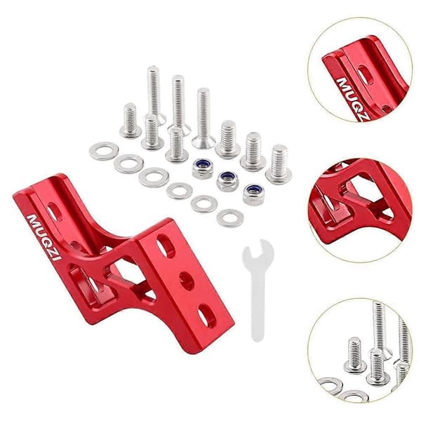 MUQZI Foldecykel Fronttaskeholder Adapter til Brompton DAHON Bagagebærer Riser Cykelmonteringsholder Red