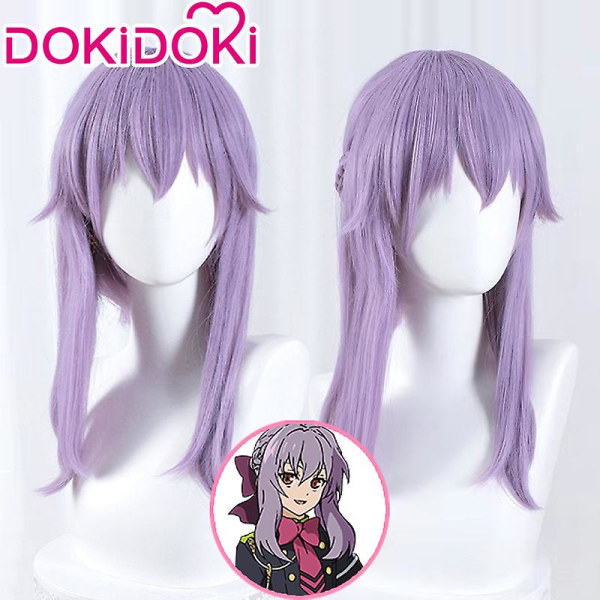 Anime Seraph Of The End Hiiragi Shinoa Cosplay-kostyme Halloween-antrekk Fullsett Uniform Wig XXL