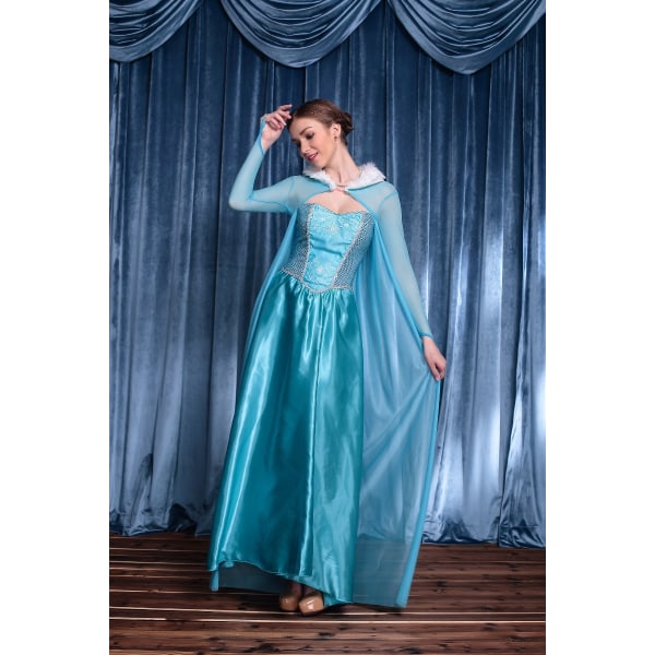 Halloween prinsessklänning vuxen kostym Frozen Elsa prinsessklänning cosplay M