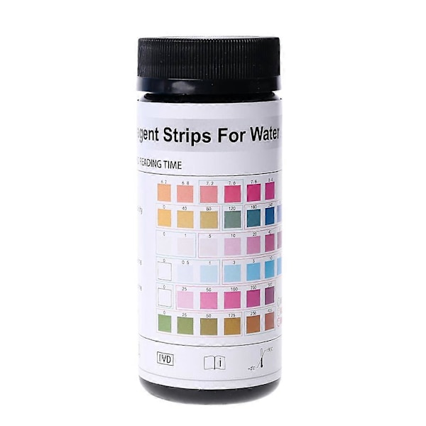 50 st Vattenteststickor 6-i-1 pH Nitrit Alkalinitet Klor Hårdhet Testpapper