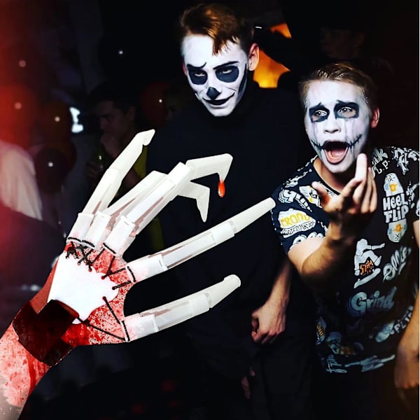 Halloween leddede fingre Extensions Fleksibel fingerdekorasjon black