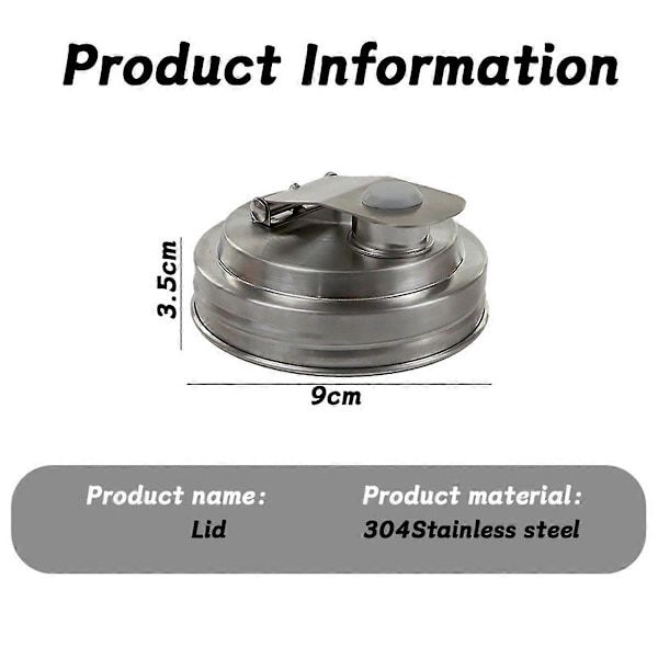 Rostfritt Stål Bred Mun Lock Flip-Top Anti-Spill Lock Tätning för Hemmabryggning Rostfritt Stål Tätning