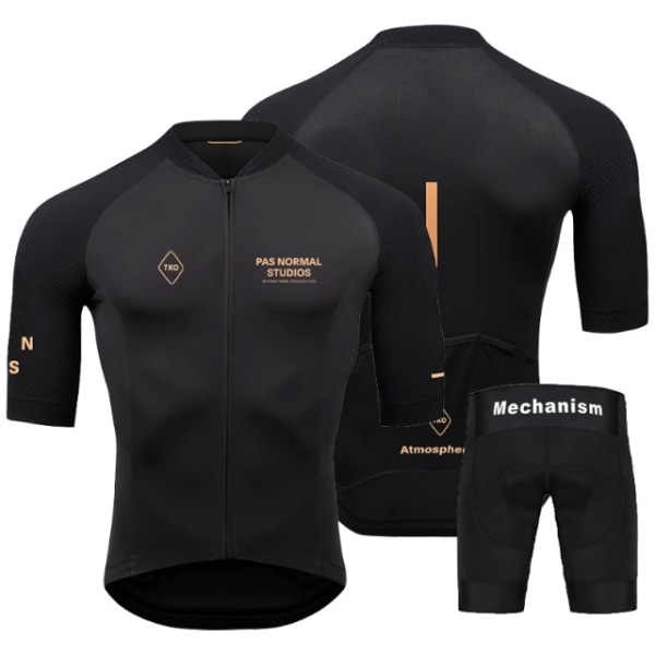PNS cykeltrøjesæt til mænd med kort ærmet åndbar MTB-cykel Sommer Sort cykeltøj Maillot Ropa Ciclismo Uniform Suit 6 L