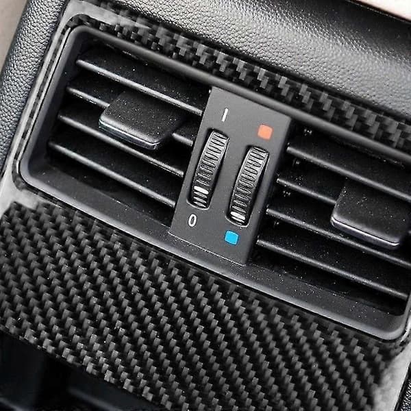 For E90 3-serie 2005-2012 Karbonfiber Interiør Bakre Luftutløpsdeksel Trim B