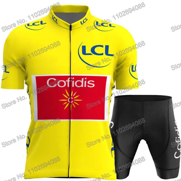 Cofidis Team 2023 Frankrike TDF Sykkeltrøye Herresett Sykkelklær Sommer Road Race Sykkelskjortedress MTB Bicycle Bib Shorts 11 4XL