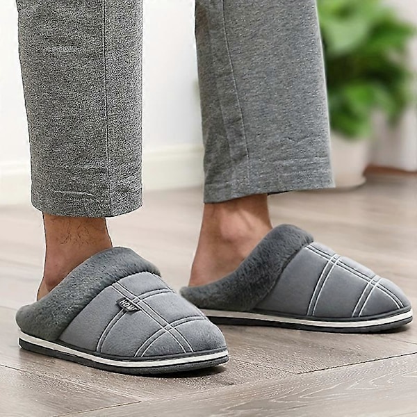Nya modeller Herr Varma Plysch Bekväma Tofflor Luddiga Sköna Halkfria Sandaler Casual För Inomhus Sovrum, Vinter