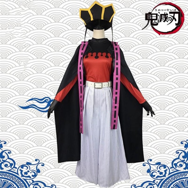 Douma Anime Cosplay Costume Demon Slayer Twelve Kizuki Top Chord Ghost Japansk tegneserie klesdrakt for menn og kvinner Men size L