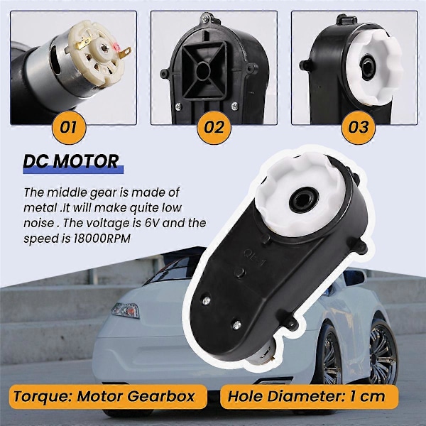 RS 390 Sähkömoottorivaihde 6V 18000 RPM Auto DC Moottorivaihde