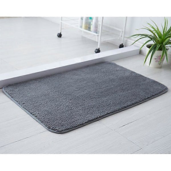 Sisääntulo matto sisätiloihin, konepestävä liukuesteovimatto erittäin imukykyinen ja kestävä sisä- tai ulkokäyttöön etuovelle - 50 x 80 cm, harmaa