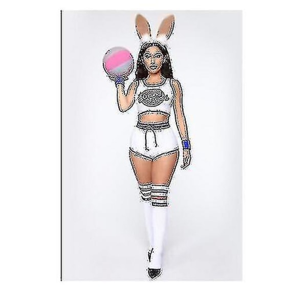 Rask levering Plass Lola Bunny Kanin Cosplay Kostyme Kanin Bunny Jam Kostymer Kvinner Jenter Halloween