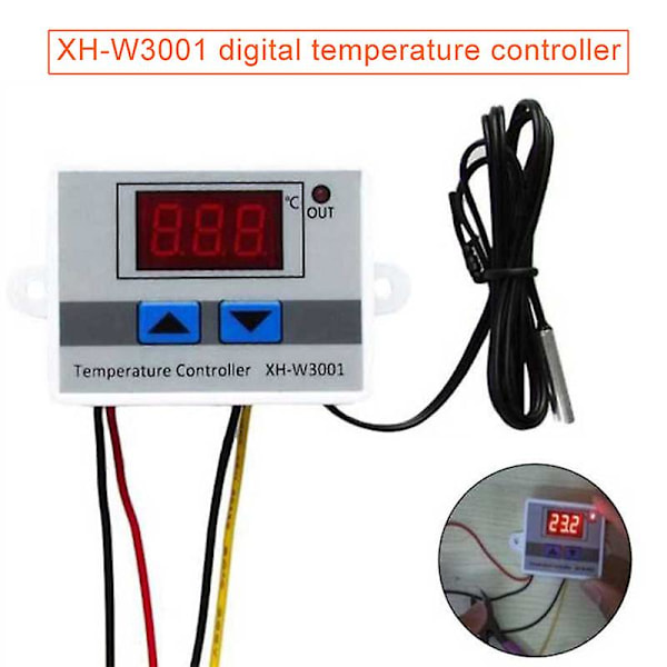 Digital Temperaturregulator Mini Måling med LCD-display til Akvarium