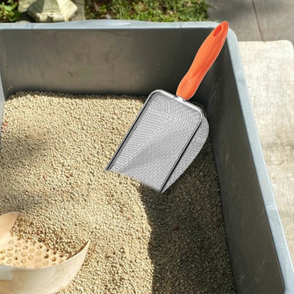 Kattesandsskovl med Siftefunktion, Bærbar Siftefunktion, Nonstick, Rengøringsværktøj, Katteskovl i Metal til Katte
