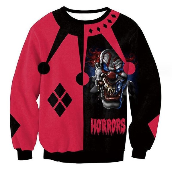 Dame Halloween Sweatshirts Uhyggelig sæson Langærmede skjorter Rundhalsoverdele Casual Pullover style 3 M