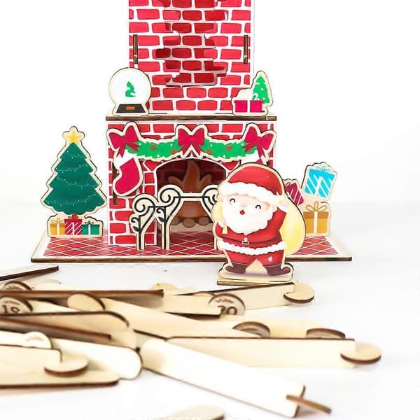 24 dage jule-DIY-samlekalender i træ, 3D juletræ