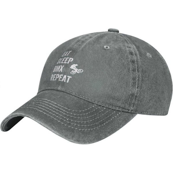 Eat Sleep BMX Repeat Unisex Cowboyhatt Baseball Caps Justerbar Sport Golf Denim Casquette Caps Stil 868