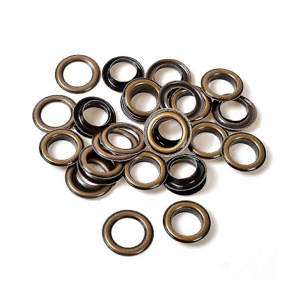 Bebetter 12 mm rustfrie messingmaljer, grommet og skiver