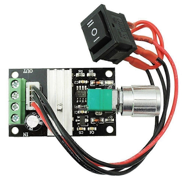 6V 12V 24V 28V 3A 80W DC Motor Hastighetsregulator (PWM) Justerbar Reversibel Strömbrytare 1203BB dc m