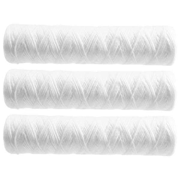 3 stk. Vandrenser 10 tommer String Wound Filter 5 Mikrometer PP Bomuldsfilter Sedimentfilter