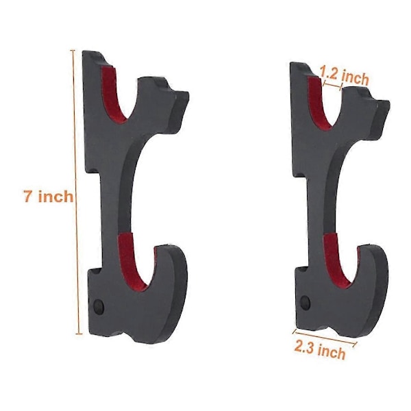 2/sæt Sværdkrog Vægmontering Samurai Sværd Hænger Display Holder Til Katana Wakizashi Genji 2-lags V