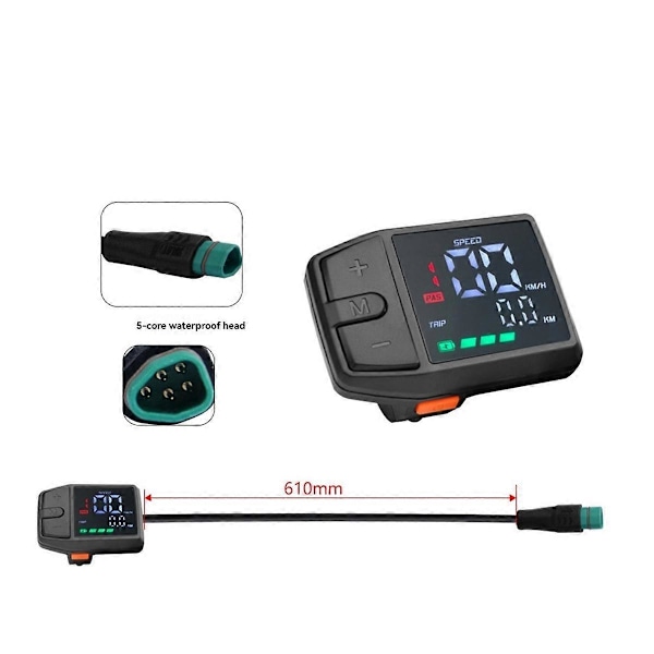 DZ41 E-Bike LCD-display Färg LCD-instrumentbräda för Bafang Centermotor